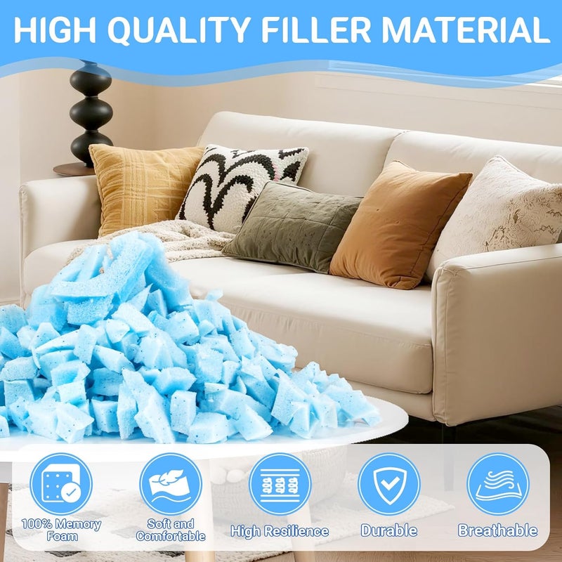 Rainflow Shredded Memory Foam Filling-6.35oz Bean Bag Filler,Soft and Convenient Memory Foam Pillow Stuffing for Couch Pillow Cushion Dog Bed Arts Crafts - Image 2